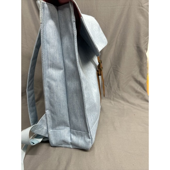 Herschel Supply Co Backpack Blue Red White Stripe Lining Strap Book Laptop Bag - Picture 12 of 16